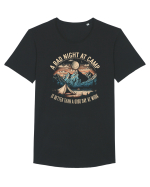 pentru camping - A bad night at camp is better than a good day at work Tricou mânecă scurtă guler larg Bărbat Skater