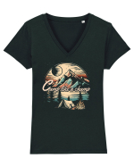 pentru camping - Camp like a champ Tricou mânecă scurtă guler V Damă Evoker