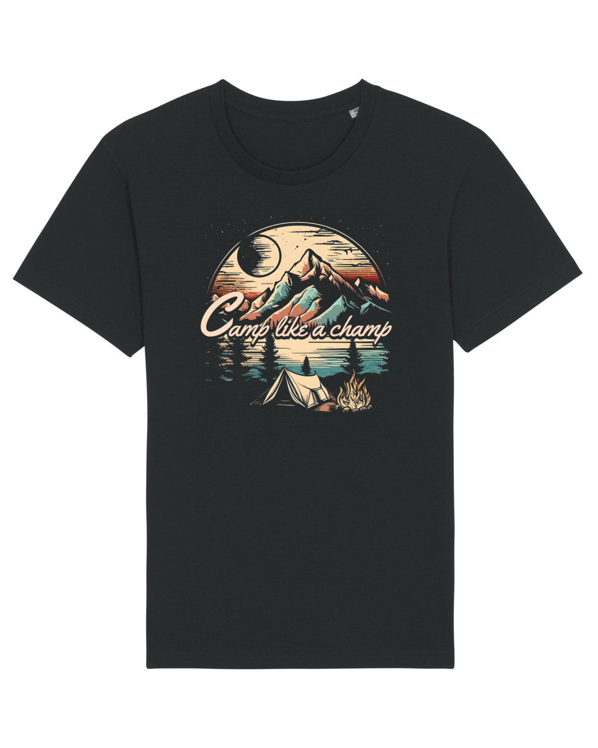 Tricou mânecă scurtă Unisex Rocker Black