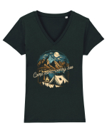 pentru camping - Camp more worry less Tricou mânecă scurtă guler V Damă Evoker