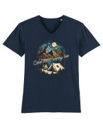 pentru camping - Camp more worry less Tricou mânecă scurtă guler V Bărbat Presenter