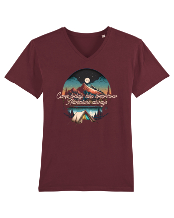 pentru camping - Camp today hike tomorrow adventure always Burgundy