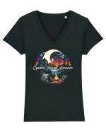 pentru camping - Explore dream discover Tricou mânecă scurtă guler V Damă Evoker