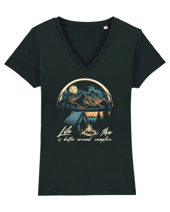 pentru camping - Life is better around the campfire Black