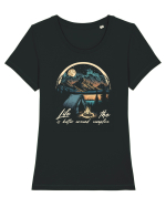 pentru camping - Life is better around the campfire Tricou mânecă scurtă guler larg fitted Damă Expresser