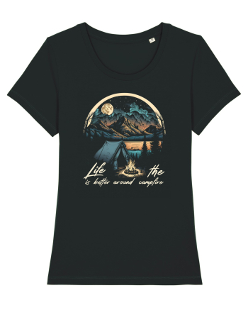pentru camping - Life is better around the campfire Black