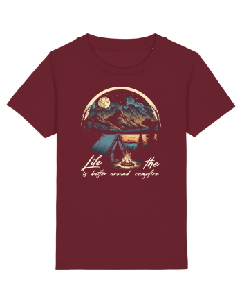 pentru camping - Life is better around the campfire Burgundy