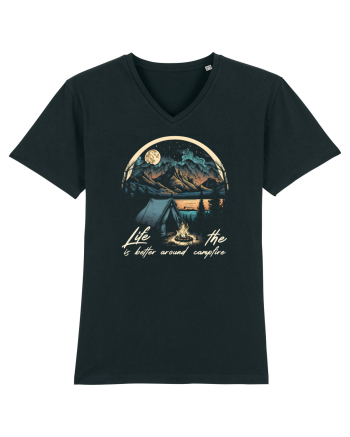 pentru camping - Life is better around the campfire Black