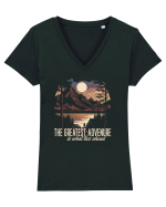 pentru camping - The greatest adventure is what lies ahead Tricou mânecă scurtă guler V Damă Evoker