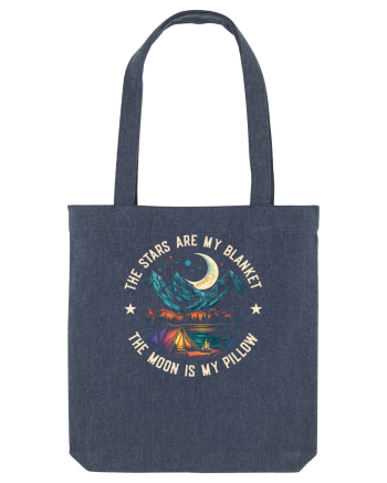 pentru camping - The stars are my blanket the moon is my pillow Midnight Blue
