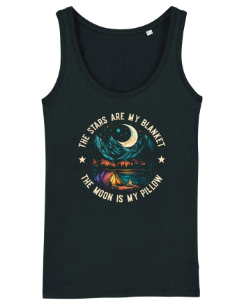 pentru camping - The stars are my blanket the moon is my pillow Black