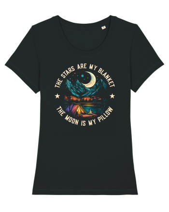 pentru camping - The stars are my blanket the moon is my pillow Black