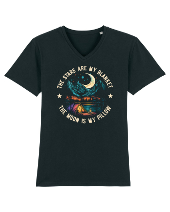 pentru camping - The stars are my blanket the moon is my pillow Black