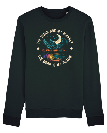 pentru camping - The stars are my blanket the moon is my pillow Black