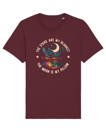 pentru camping - The stars are my blanket the moon is my pillow Burgundy