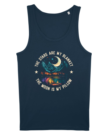 pentru camping - The stars are my blanket the moon is my pillow Navy