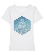 The hidden perfect Tricou mânecă scurtă guler larg fitted Damă Expresser