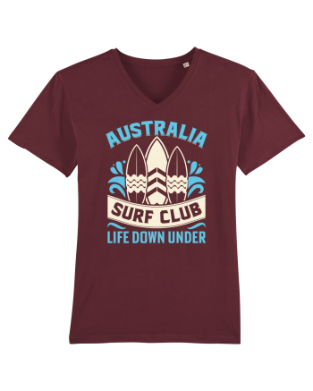 Australia Surf Club Life Down Under Burgundy