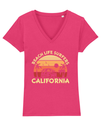 Beach Life Surfers California Raspberry