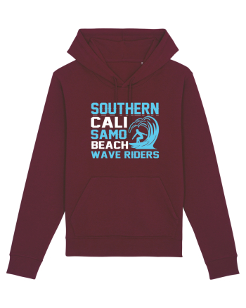 uthern Cali Samo Beach Wave Riders Burgundy