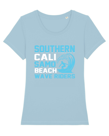 uthern Cali Samo Beach Wave Riders Sky Blue