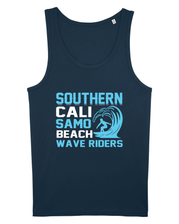 uthern Cali Samo Beach Wave Riders Navy