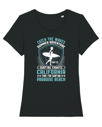 Catch the waves summer adventure surfing fanatic California Black