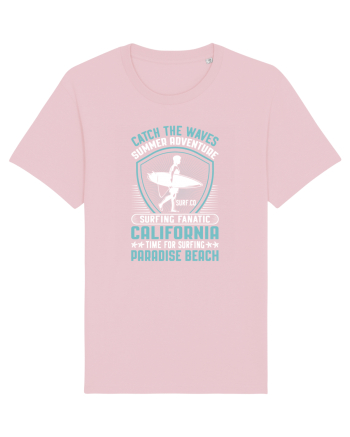 Catch the waves summer adventure surfing fanatic California Cotton Pink