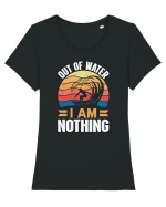 Out Of Water I Am Nothing Tricou mânecă scurtă guler larg fitted Damă Expresser