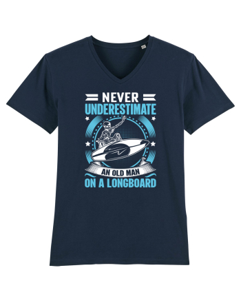 Never Underestimate An Old Man On A Longboard French Navy