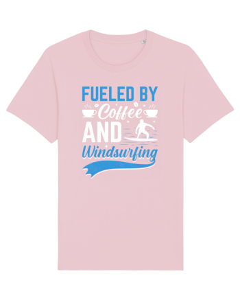 Fueled By Coffee And Windsurfing Cotton Pink