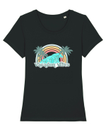 Vacation Vibes Tricou mânecă scurtă guler larg fitted Damă Expresser