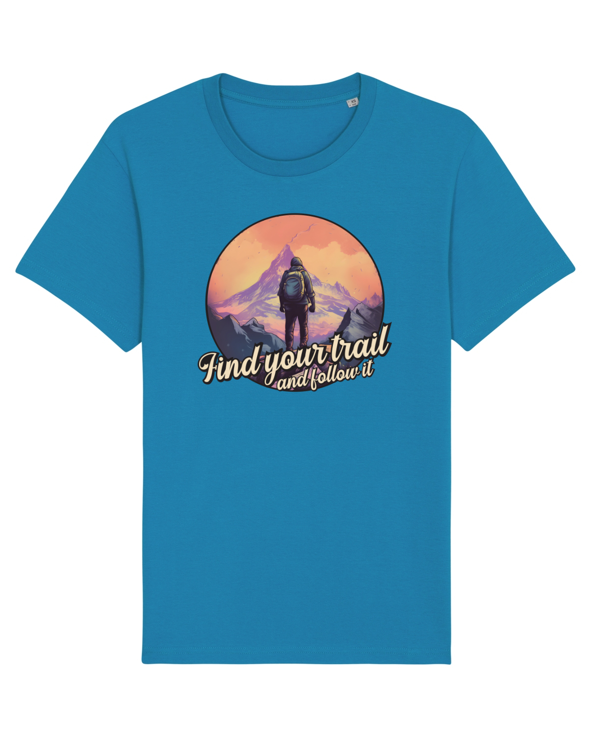 Tricou mânecă scurtă Unisex Rocker Azur