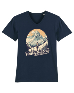 pentru montaniarzi - Find yourself in the mountains Tricou mânecă scurtă guler V Bărbat Presenter