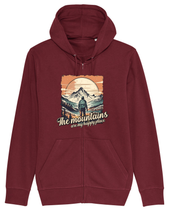pentru montaniarzi - The mountains are my happy place Burgundy