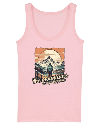 pentru montaniarzi - The mountains are my happy place Cotton Pink