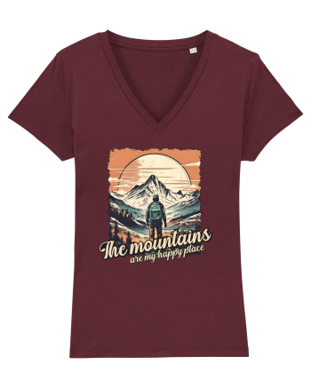 pentru montaniarzi - The mountains are my happy place Burgundy