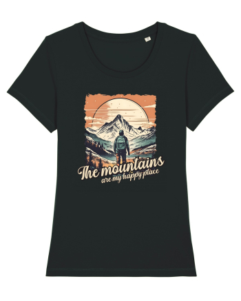 pentru montaniarzi - The mountains are my happy place Black