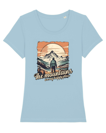 pentru montaniarzi - The mountains are my happy place Sky Blue