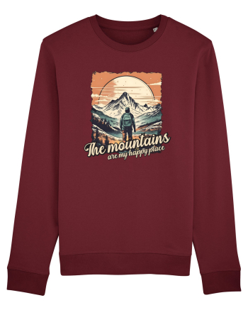 pentru montaniarzi - The mountains are my happy place Burgundy