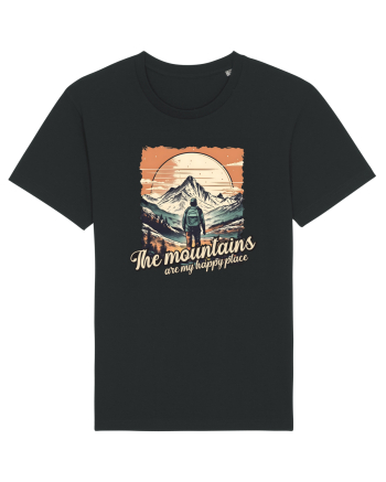 pentru montaniarzi - The mountains are my happy place Black