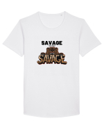 SAVAGE Tricou mânecă scurtă guler larg Bărbat Skater