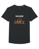 SAVAGE Tricou mânecă scurtă guler larg Bărbat Skater