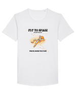 Fly to space Tricou mânecă scurtă guler larg Bărbat Skater