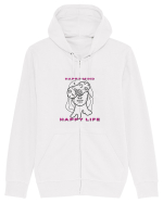 Happy mind happy life Hanorac cu fermoar Unisex Connector