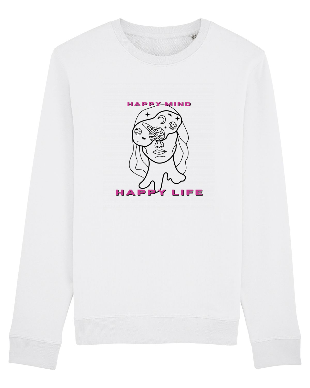 Bluză mânecă lungă Unisex Rise White