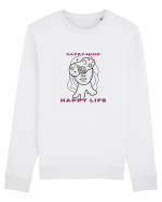 Happy mind happy life Bluză mânecă lungă Unisex Rise