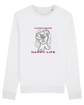 Happy mind happy life White