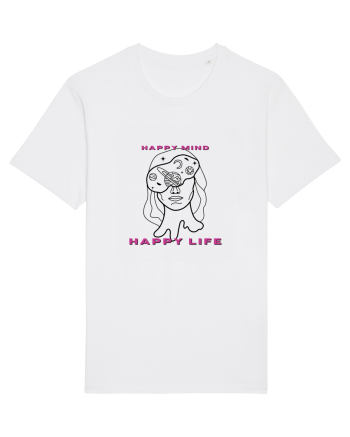 Happy mind happy life White