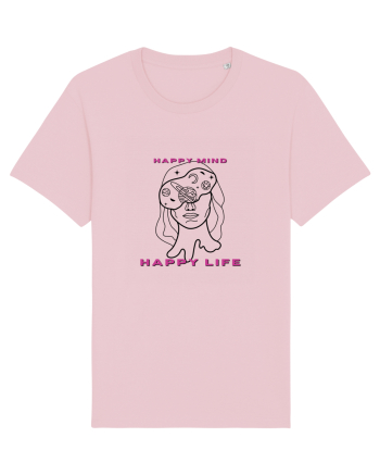 Happy mind happy life Cotton Pink